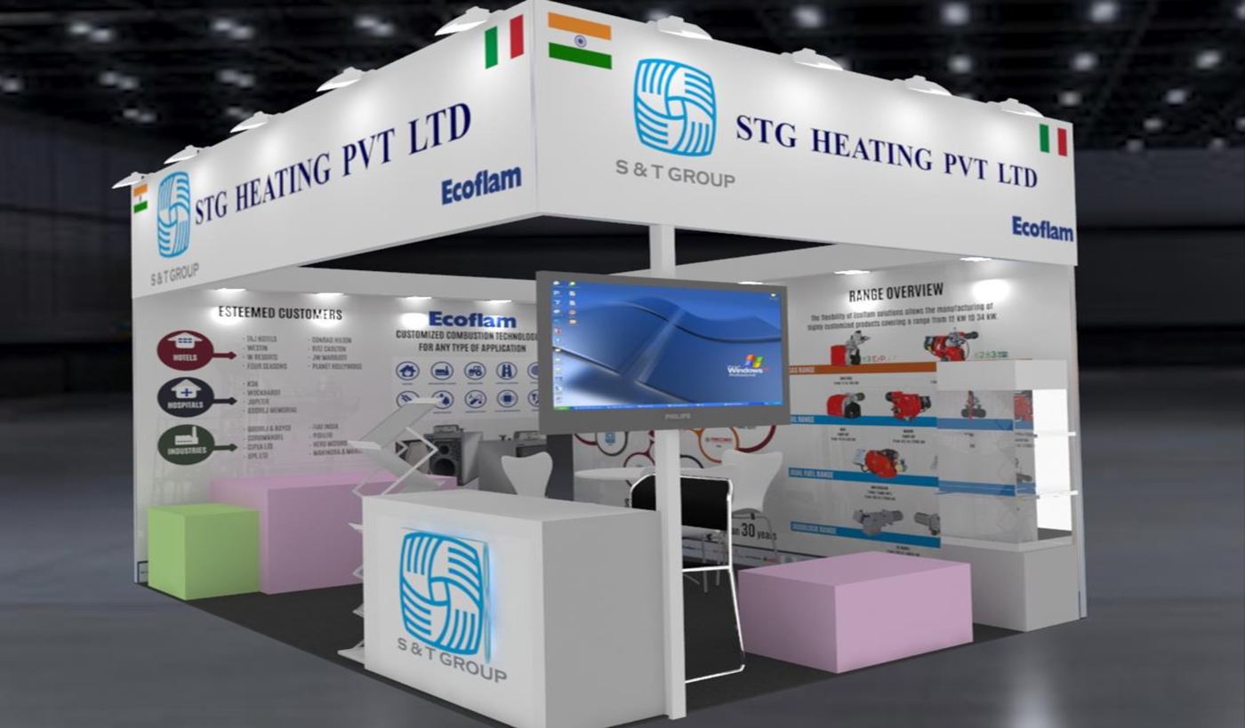 Exhibition booth design render